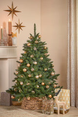 Mica Decorations kerstboomrok, bruin opvouwbaar - ↕26cm - Ø51cm