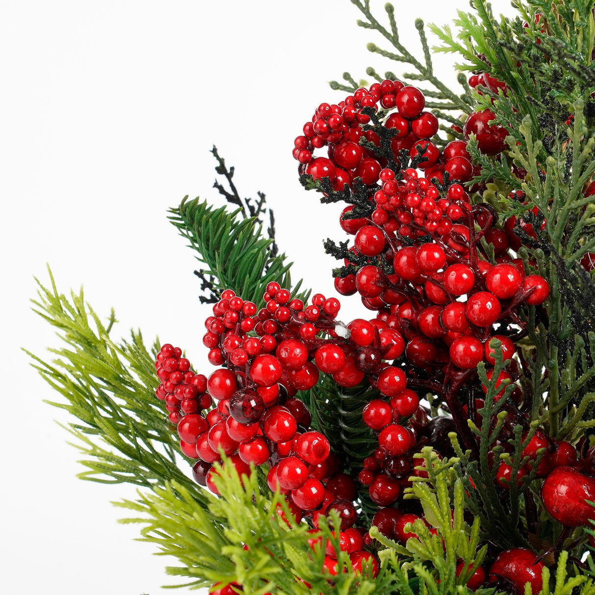 Mica Decorations Kerstboom ceder in pot rood - h45xd18cm