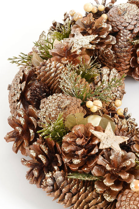 Mica Decorations Brant krans metalliek - h9xd45cm