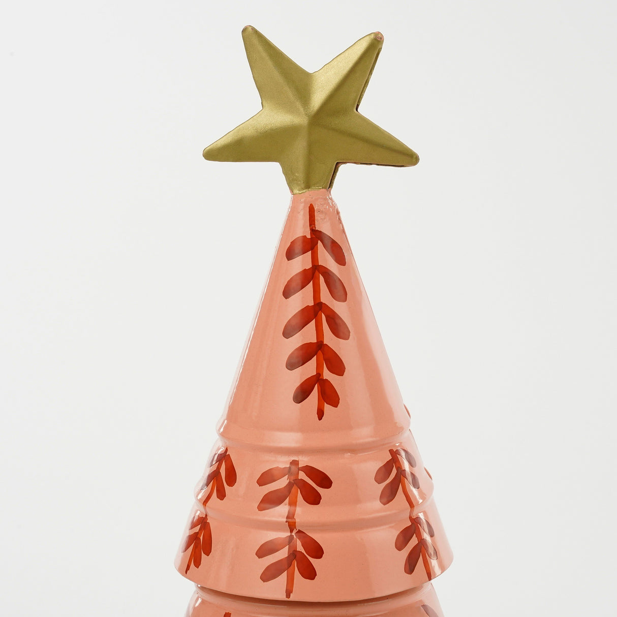 Mica Decorations Decoratie Kerstboom - H40 x Ø13 cm - IJzer - Roze