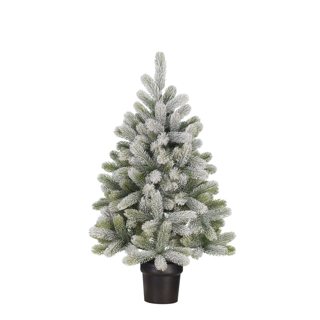 Black Box Trees Nagoya kerstboom potted groen frosted TIPS 175 - h90xd55cm - maximondo