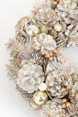 Mica Decorations Hanley krans wit - h9xd34cm