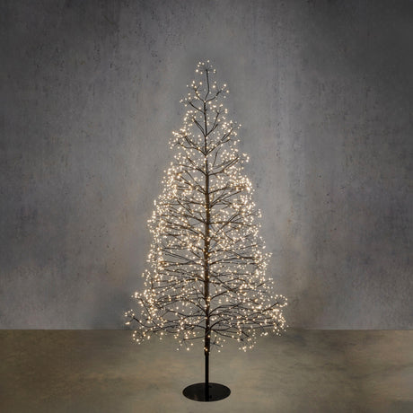 Luca Lighting Boom led zwart klassiek wit 2100led IP44 en timer - h180xd80cm