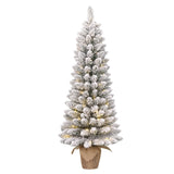 Black Box Trees Gerlos Smalle Kunstkerstboom in Jute met Warm Witte LED Verlichting - H75 x Ø36 cm - maximondo