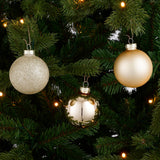 Mica Decorations Bal glas champagne 42 stuks - d7cm