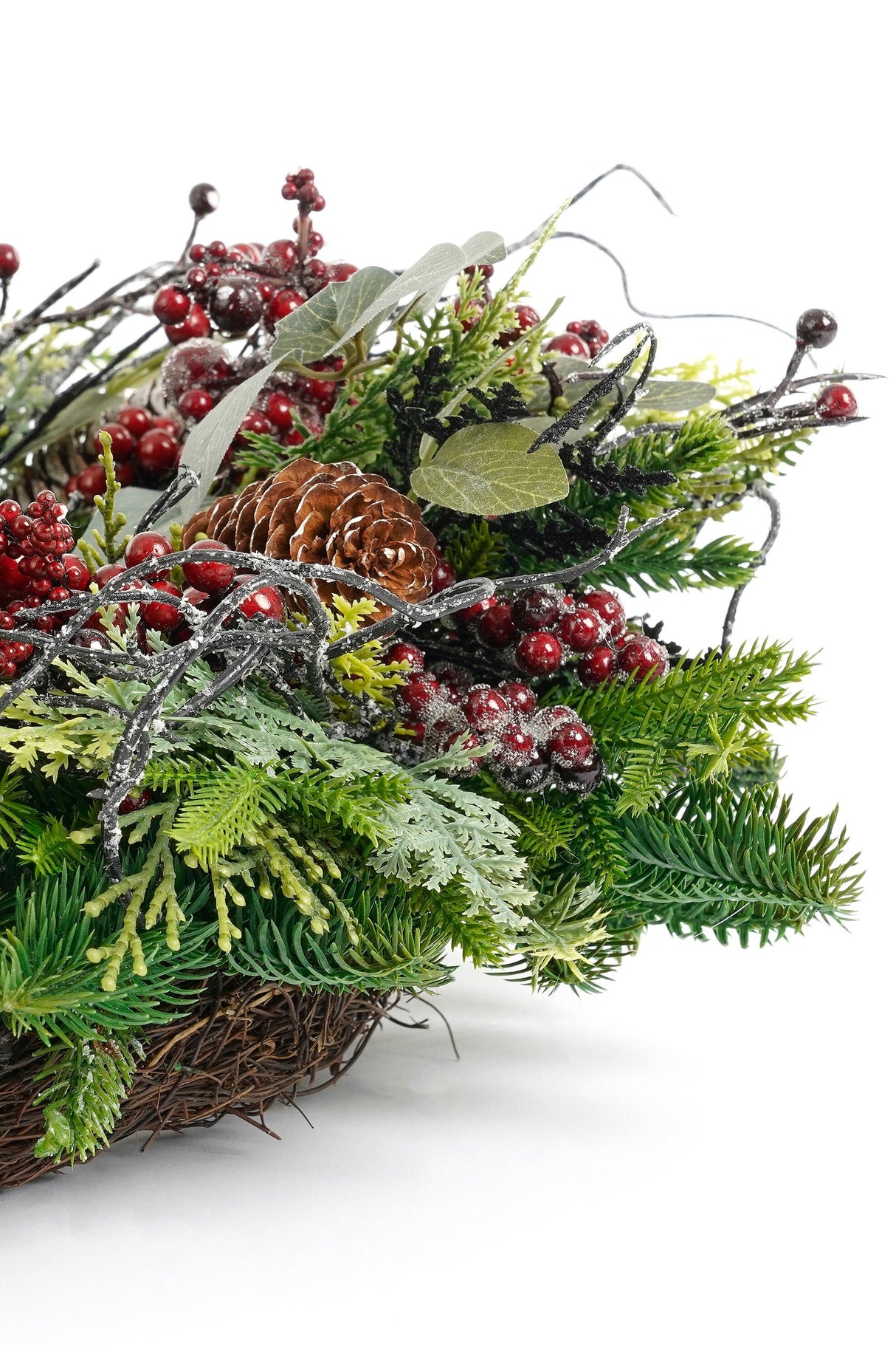 Mica Decorations Bodi krans bordeaux - h11xd40cm