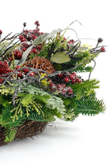 Mica Decorations Bodi krans bordeaux - h11xd40cm