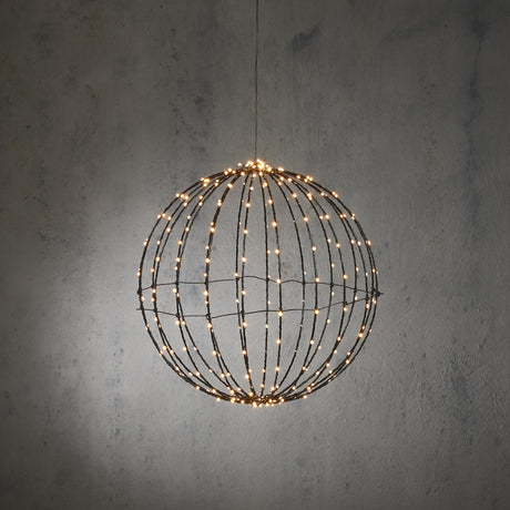 Luca Lighting Bal warm wit 260led IP44 met timer - d40cm
