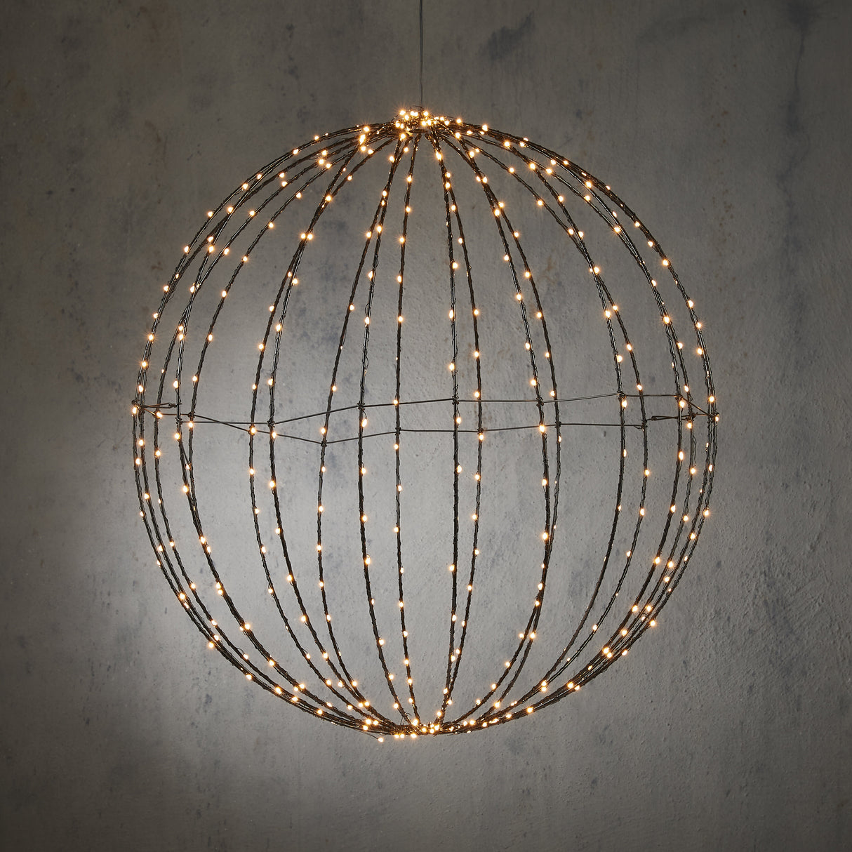 Luca Lighting Bal warm wit 400led IP44 met timer - d60cm