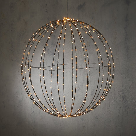 Luca Lighting Bal warm wit 400led IP44 met timer - d60cm