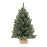 Triumph Tree Forest frosted pine kerstboom met burlap newgrowth blue TIPS 64 - h60xd46cm