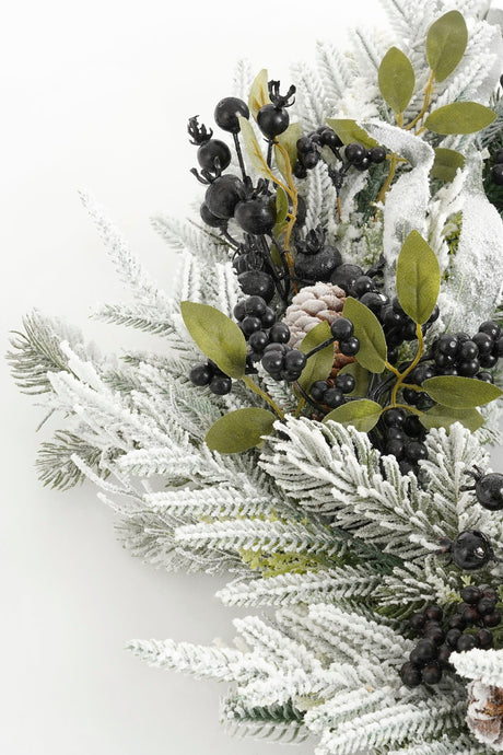 Mica Decorations Vesper krans zwart - h13xd50cm - maximondo
