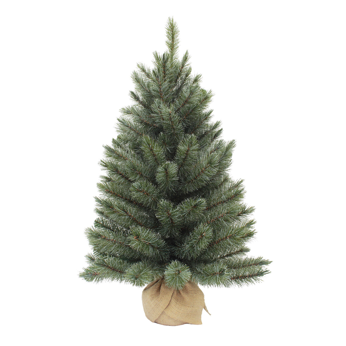 Triumph Tree Forest frosted pine kerstboom met burlap newgrowth blue TIPS 61 - h45xd36cm