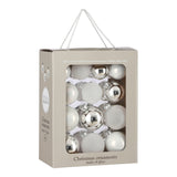 Mica Decorations Bal glas wit 26 stuks - d7cm