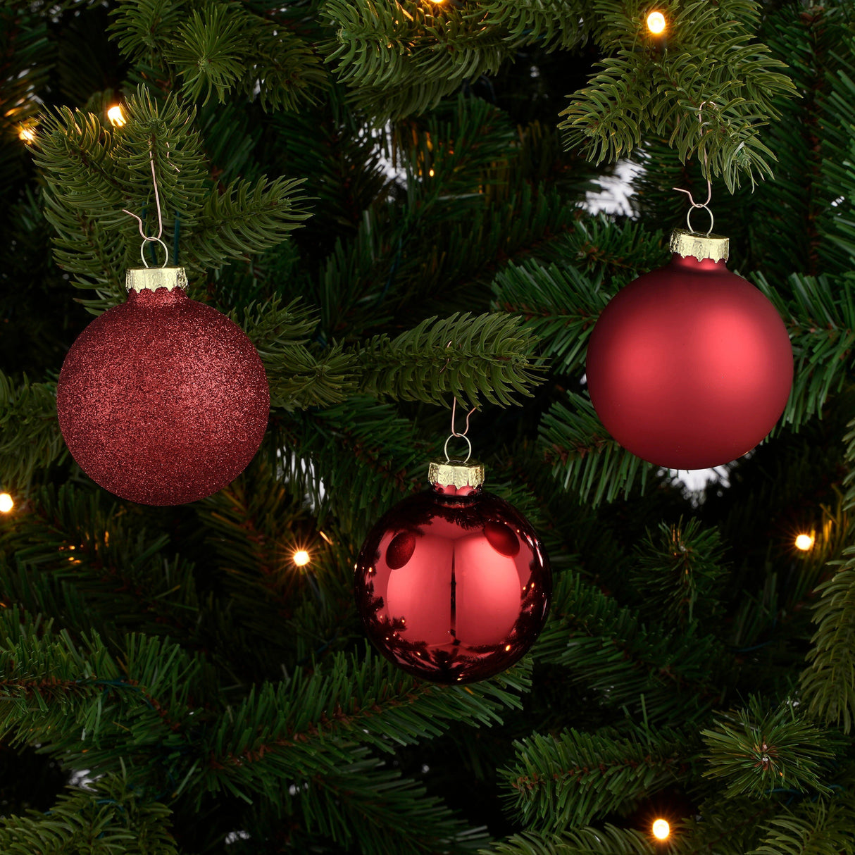 Mica Decorations Bal glas d.rood 26 stuks - d7cm