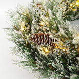 Black Box Trees Vandans krans led groen frosted 30L TIPS 100 battery operated - d60cm