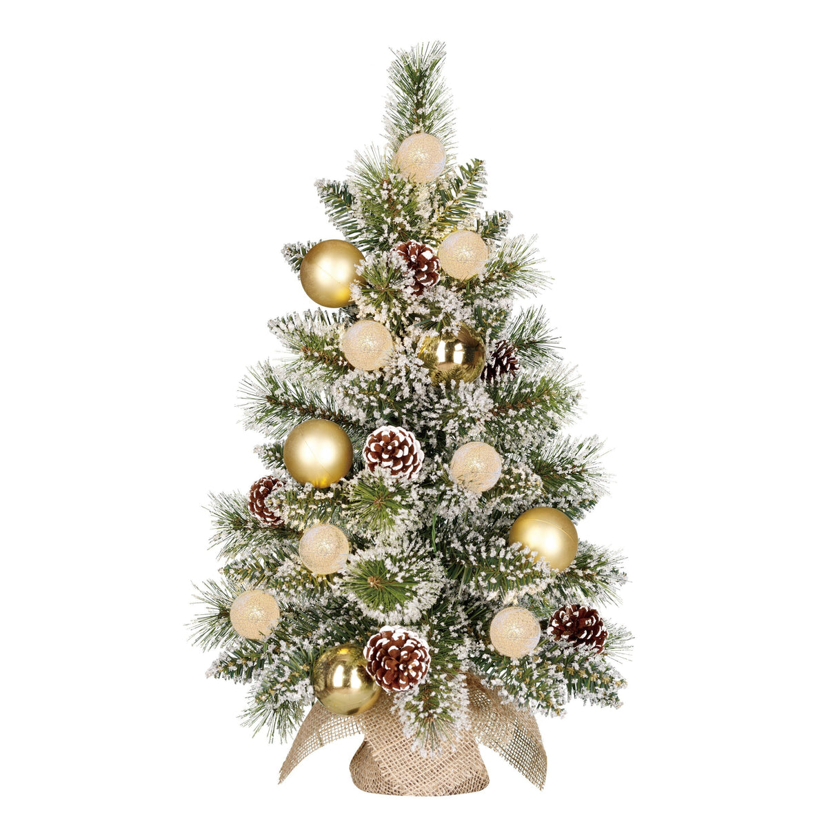 Black Box Trees Kaprun Kunstkerstboom met LED Verlichting en Timerfunctie - H60 x Ø39 cm