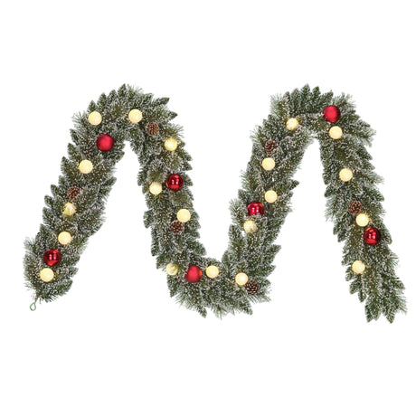 Black Box Trees Kaprun slinger groen frosted rood 20L TIPS 180 battery operated en timer - l270xd25cm