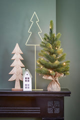 Black Box Trees Nagoya kerstboom met burlap led groen 25L TIPS 50 battery operated - h60xd44cm