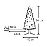 Luca Lighting Mercury boom fibre optic groen warm wit 95led 8 function controller - h90xd40cm