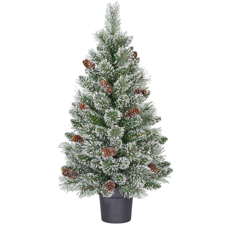 Black Box Trees Vandans kerstboom potted groen frosted TIPS 96 - h90xd48cm - maximondo