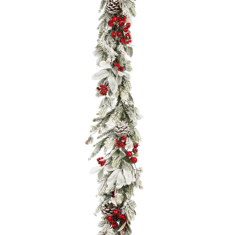 Mica Decorations Belfort slinger groen frosted - l178xb15xh9cm - maximondo