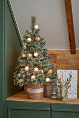 Black Box Trees Kaprun Kunstkerstboom in Pot met LED Verlichting en Timerfunctie - H90 x Ø51 cm