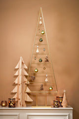 Mica Decorations Decoratie Kerstboom - L50 x B15 x H152 cm - Metaal - Goud
