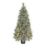 Black Box Trees Vandans Kunstkerstboom met LED Verlichting en Timerfunctie - H120 x Ø60cm - Groen - maximondo