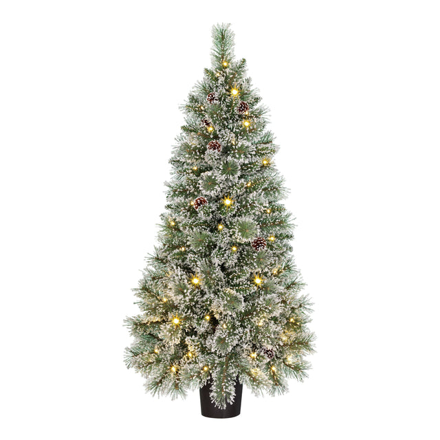 Black Box Trees Vandans Kunstkerstboom met LED Verlichting en Timerfunctie - H120 x Ø60cm - Groen - maximondo