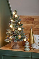 Black Box Trees Kaprun Kunstkerstboom met LED Verlichting en Timerfunctie - H60 x Ø39 cm
