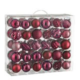 Mica Decorations Boom decoratie onbreekbaar fuchsia 60 stuks - d7cm