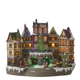 Luville Collectables Village scenery with christmas tree adapter included - l41,5xw25xh31,5cm