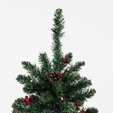 Black Box Trees Creston Kunstkerstboom in Pot met LED Verlichting - H90 x Ø50 cm - Groen Frosted