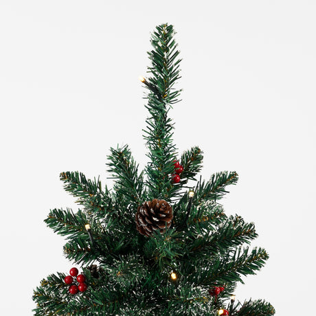 Black Box Trees Creston Kunstkerstboom in Pot met LED Verlichting - H90 x Ø50 cm - Groen Frosted