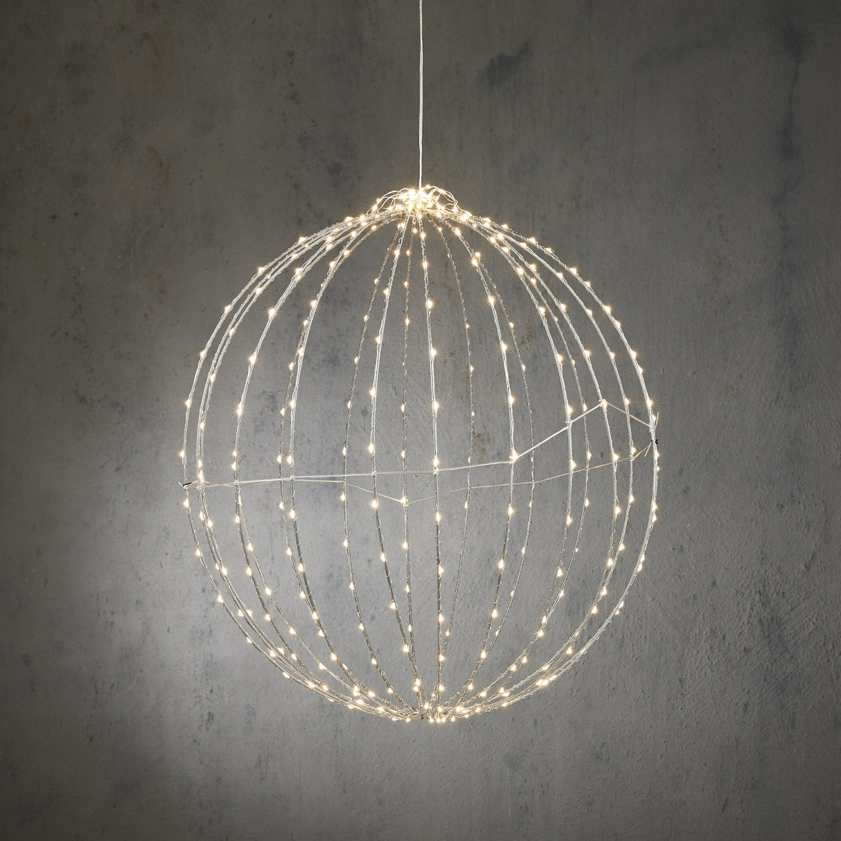 Luca Lighting Bal klassiek wit 320led IP44 met timer - d50cm