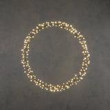 Luca Lighting Krans zwart warm wit 150led IP44 - d40cm