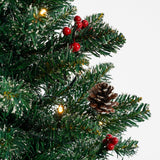 Black Box Trees Creston Kunstkerstboom in Pot met LED Verlichting - H90 x Ø50 cm - Groen Frosted