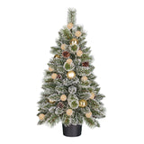 Black Box Trees Kaprun Kunstkerstboom in Pot met LED Verlichting en Timerfunctie - H90 x Ø51 cm