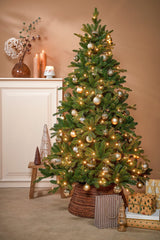 Black Box Trees Brampton Kunstkerstboom slank met LED Verlichting - H185 x Ø114 cm