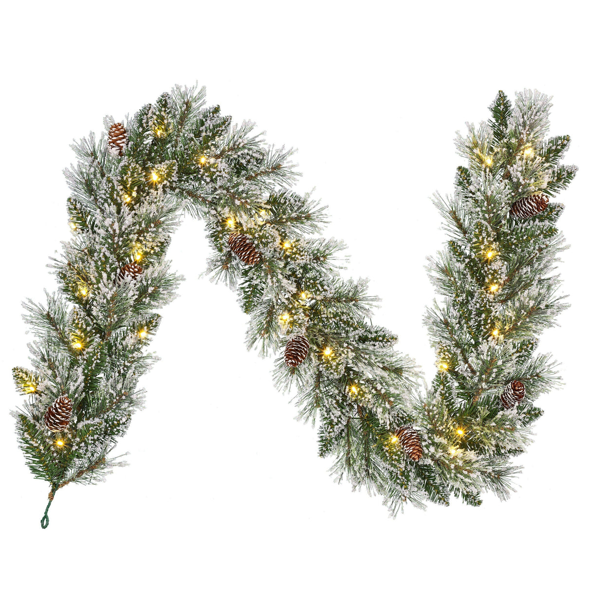 Black Box Trees Vandans slinger led groen frosted 30L TIPS 100 battery operated - l180xd20cm