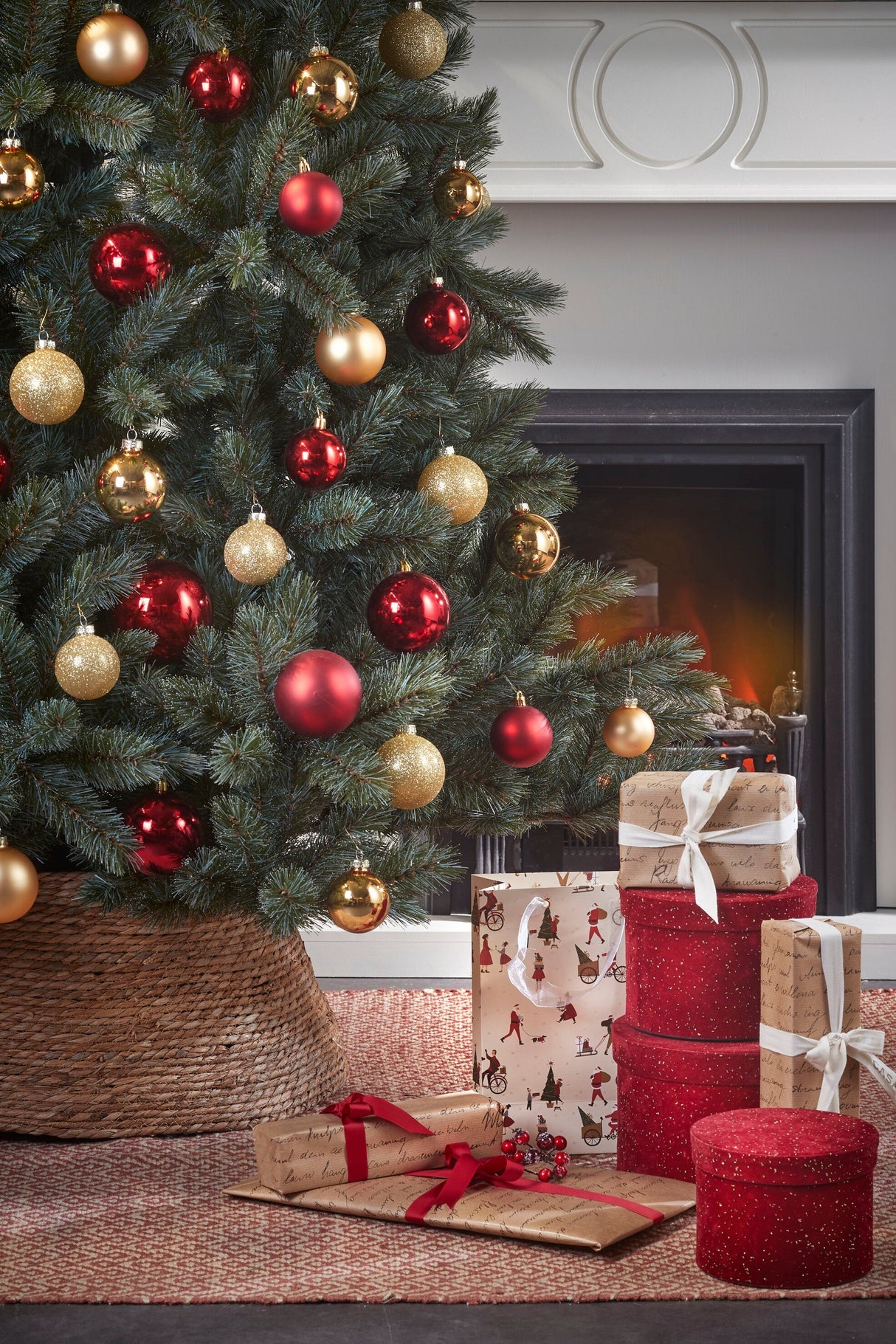 Mica Decorations Treeskirt bruin - h26xd58cm