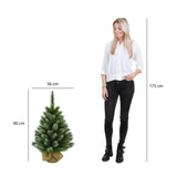 Triumph Tree Pittsburgh kerstboom met burlap groen frosted TIPS 127 - h90xd56cm