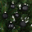 Mica Decorations kerstballen set glas zwart 42 stuks - d7cm - maximondo