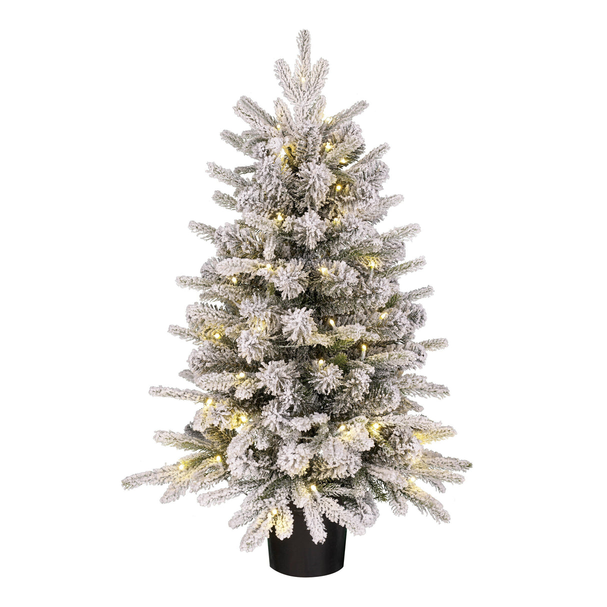 Black Box Trees Grimshaw Kunstkerstboom in Pot met LED Verlichting en Timerfunctie - H90 x Ø61 cm