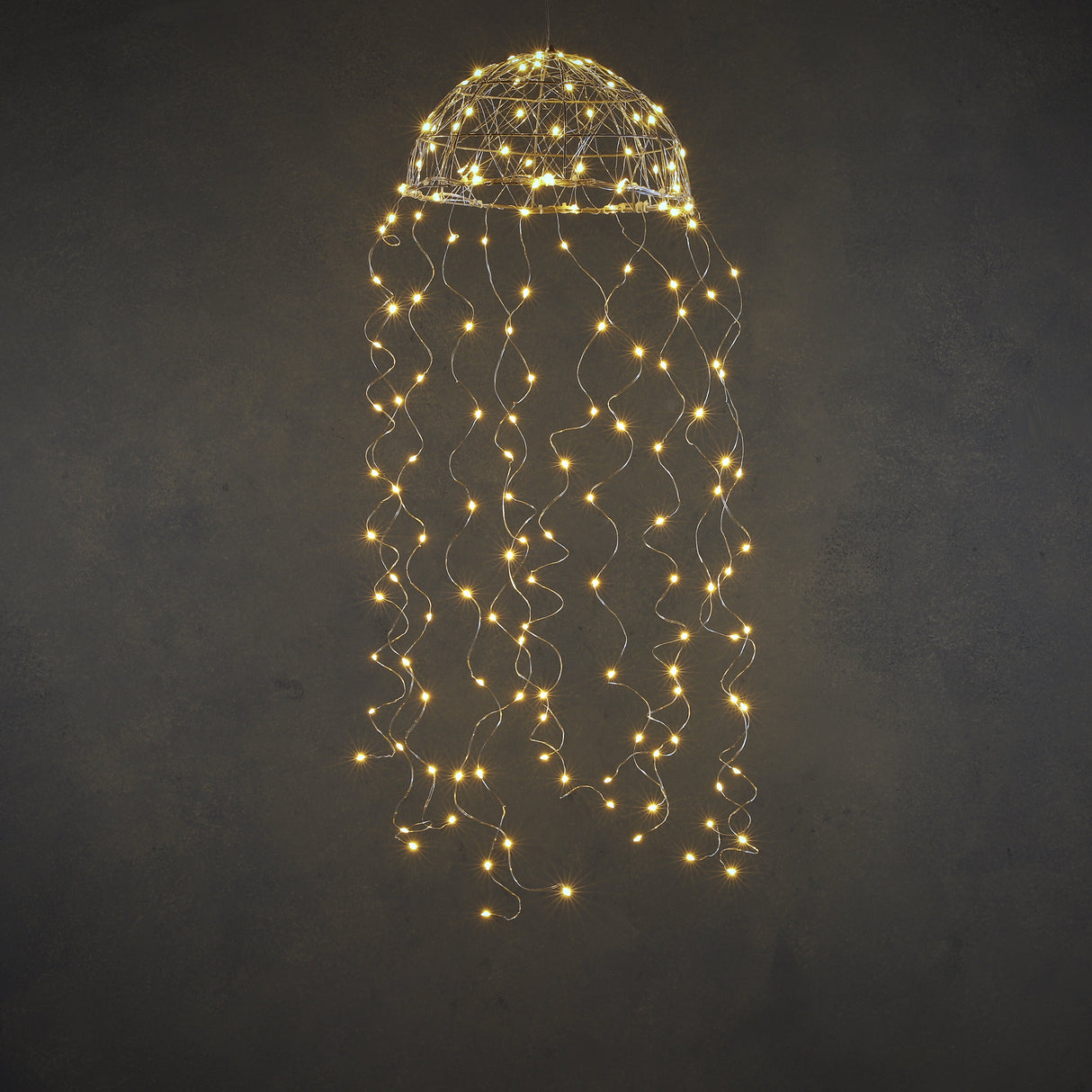 Luca Lighting Kroonluchter kwal zilver warm wit 160led IP44 - l100xd27cm - maximondo