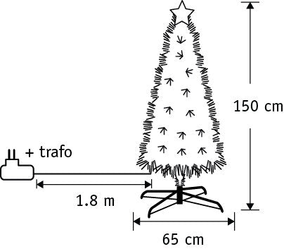 Luca Lighting Mercury boom fibre optic groen warm wit 185led 8 function controller - h150xd65cm