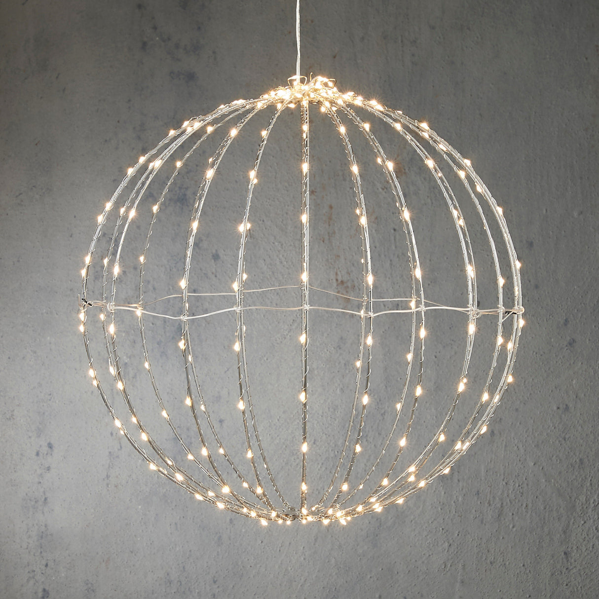 Luca Lighting Bal klassiek wit 260led IP44 met timer - d40cm