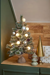 Black Box Trees Kaprun Kunstkerstboom in Jute met LED Verlichting en Timer - H60cm