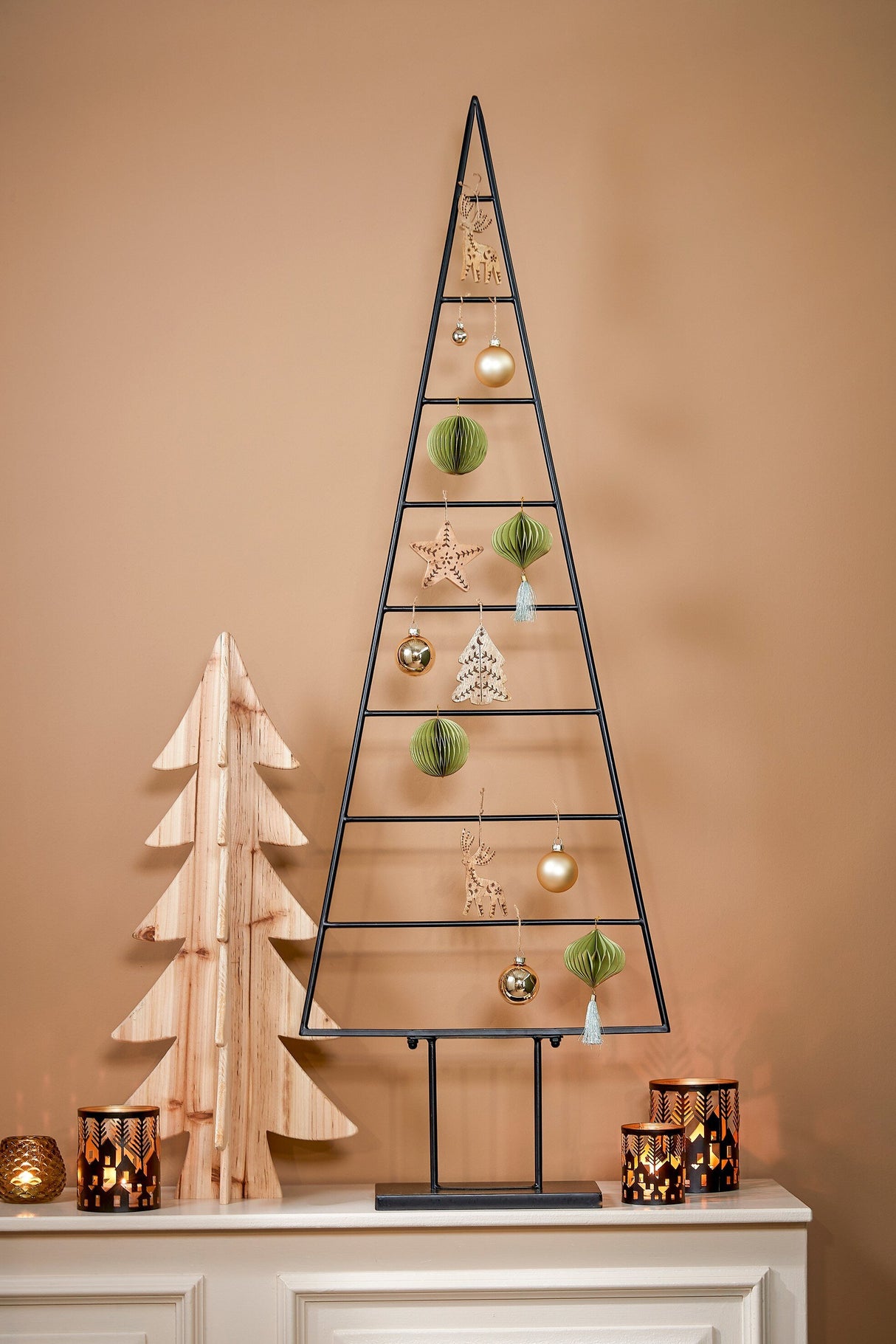 Mica Decorations Decoratie boom zwart - l50xb15xh152cm